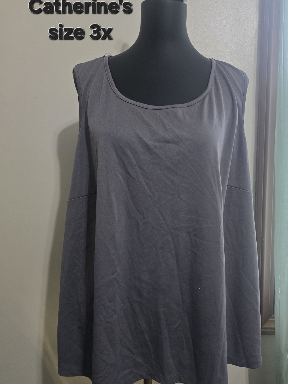 Catherines Charcoal Sleevless Tank Top